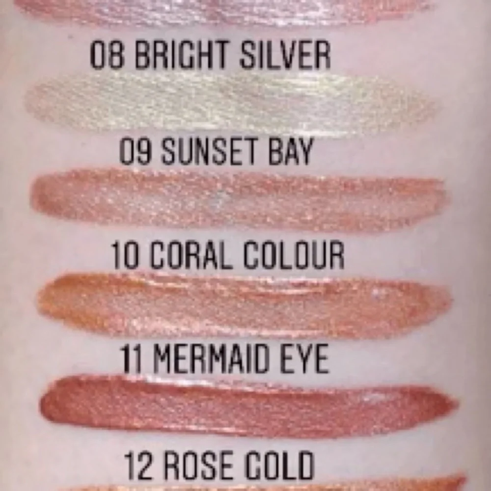 MISS ROSE Dazzleshadow Liquid Eyeshadow #10 Metallic Coral Shimmer NEW IN BOX